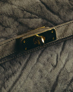 "KRISTAR CROCO" 70's-80's Exotic leather top handle handbag