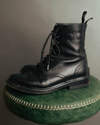 "CELINE" 2010's Triomphe leather lace up ankle boots