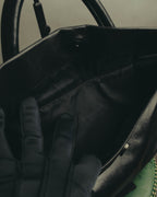 "iM MIYAKE DESIGN STUDIO" 80's-90's Glossy pebbled top handle briefcase
