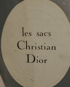"Christian Dior" 70's-80's Glossy black flap shoulder bag