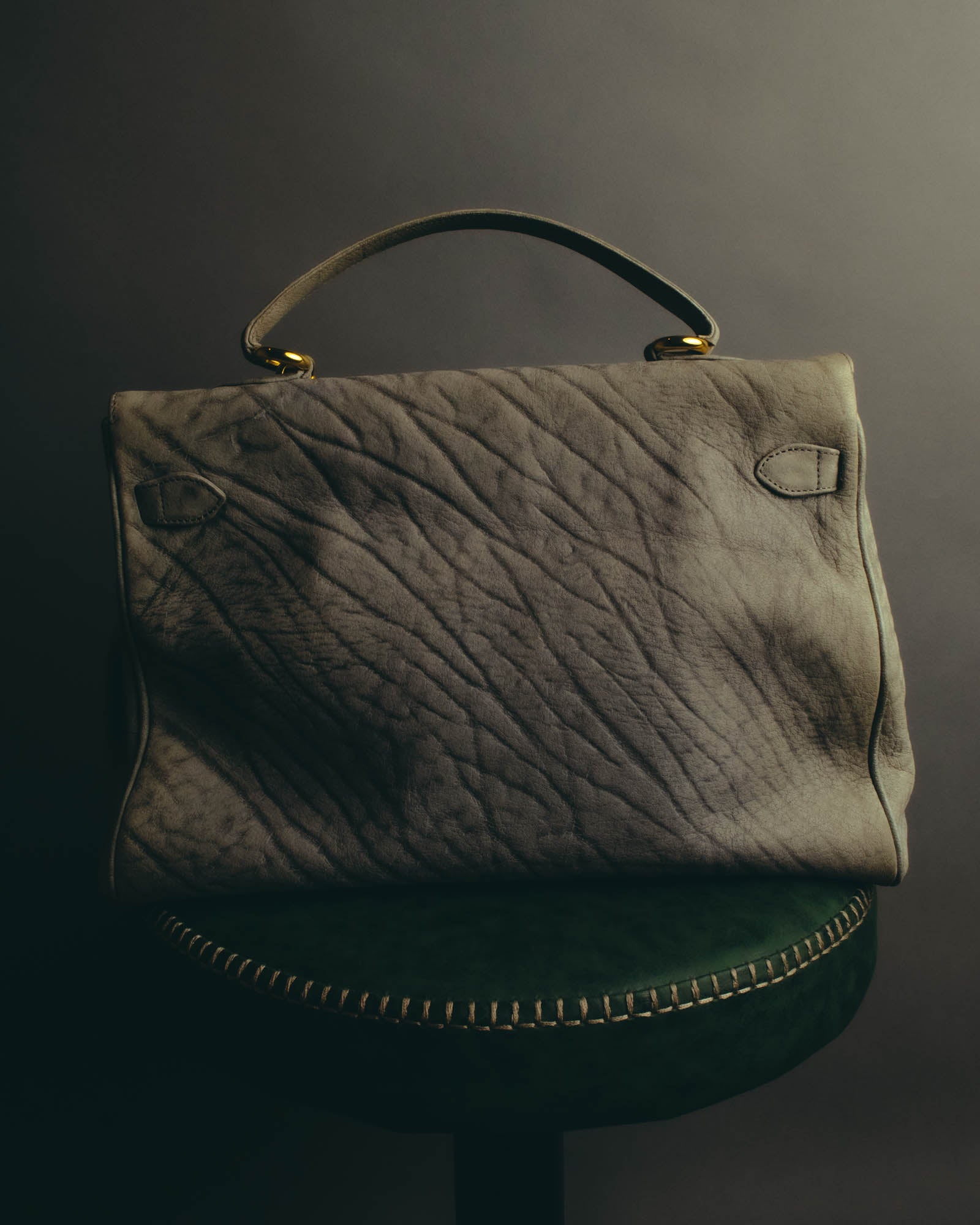 "KRISTAR CROCO" 70's-80's Exotic leather top handle handbag