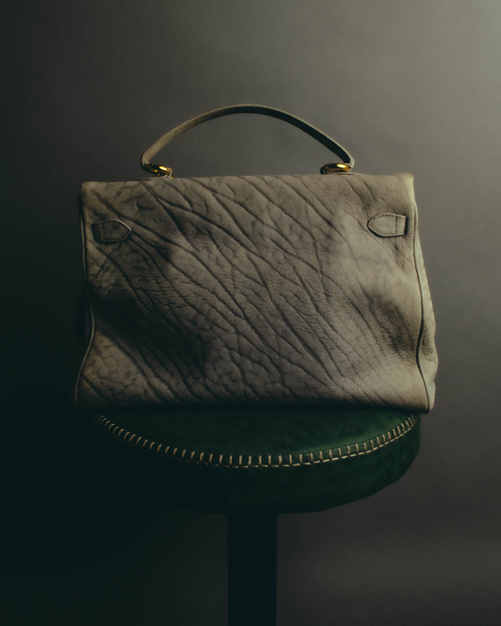 "KRISTAR CROCO" 70's-80's Exotic leather top handle handbag
