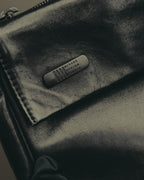 "iM MIYAKE DESIGN STUDIO" 80's-90's Glossy pebbled top handle briefcase