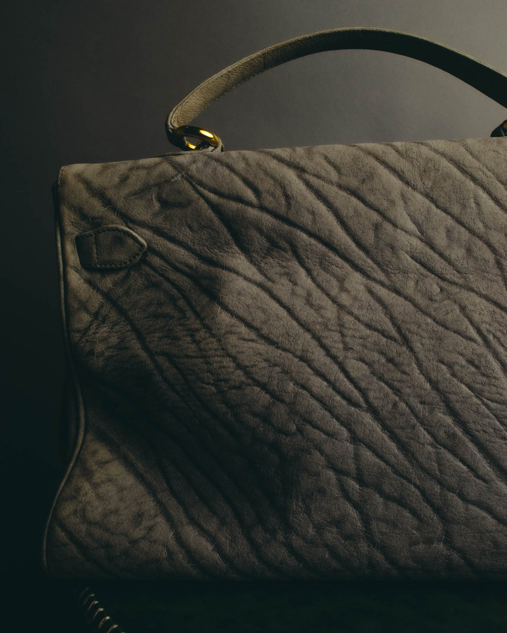 "KRISTAR CROCO" 70's-80's Exotic leather top handle handbag