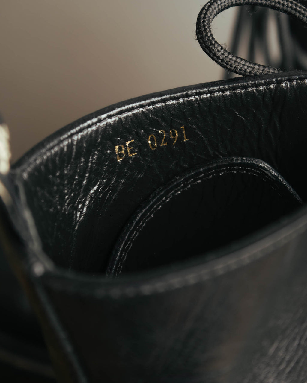 "CELINE" 2010's Triomphe leather lace up ankle boots