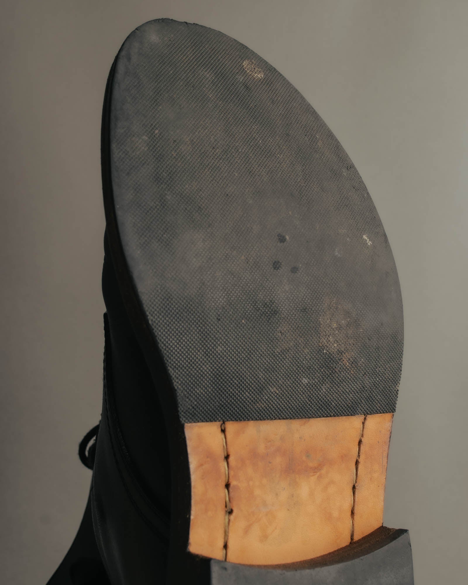"CELINE" 2010's Triomphe leather lace up ankle boots