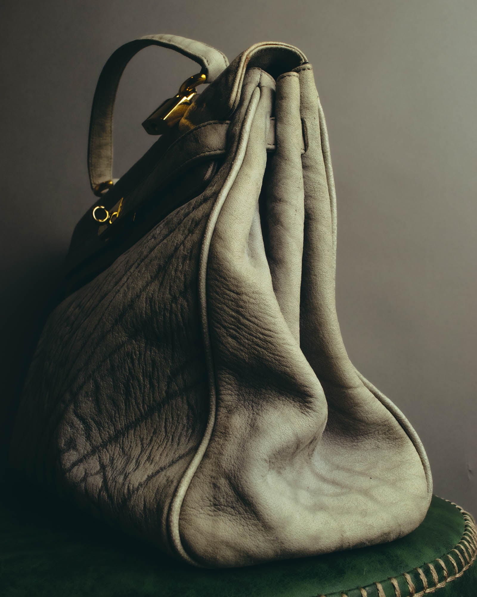"KRISTAR CROCO" 70's-80's Exotic leather top handle handbag
