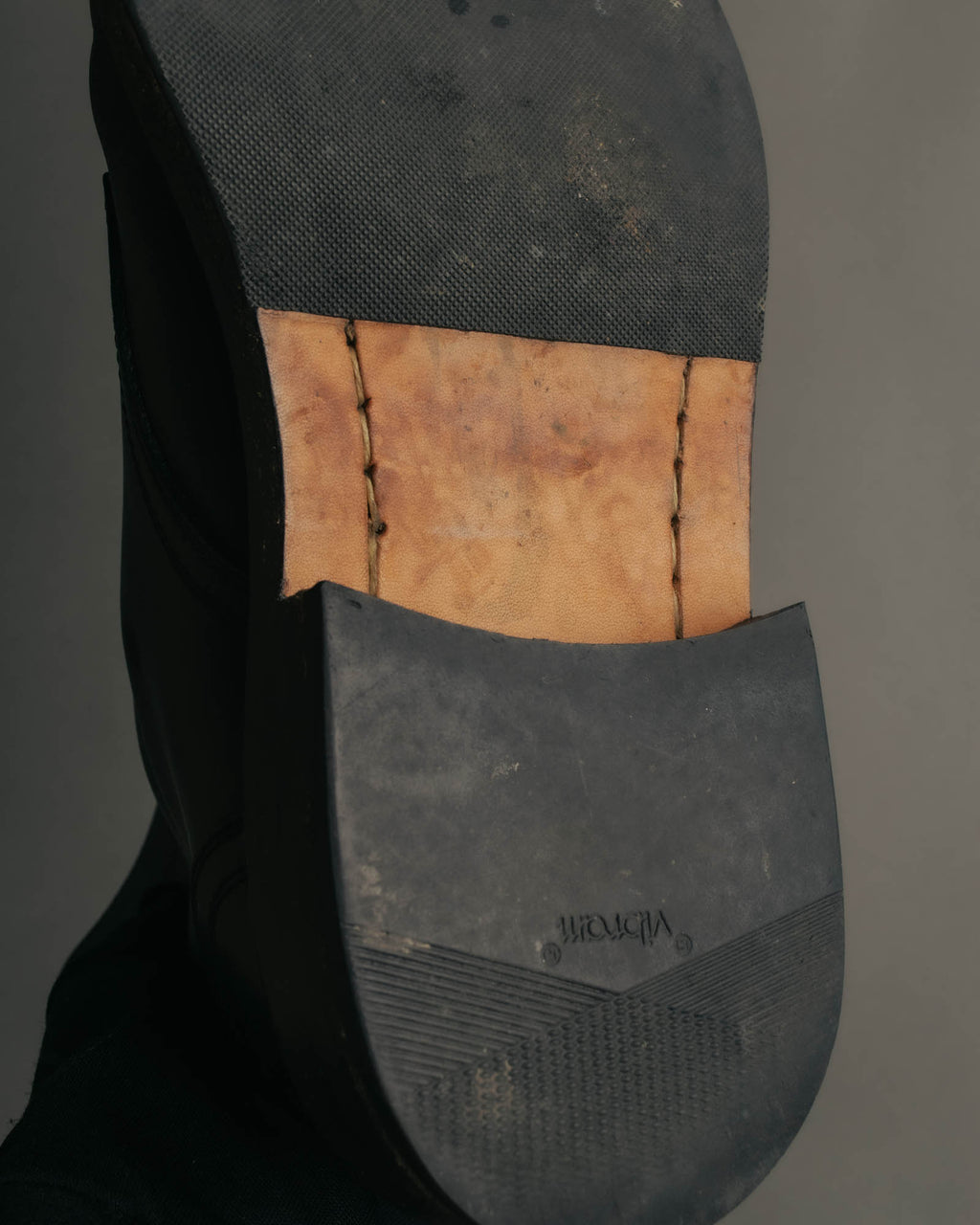 "CELINE" 2010's Triomphe leather lace up ankle boots