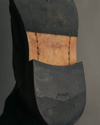 "CELINE" 2010's Triomphe leather lace up ankle boots