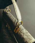 "KRISTAR CROCO" 70's-80's Exotic leather top handle handbag