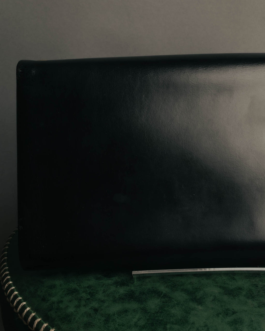 "Christian Dior" 70's-80's Glossy black flap shoulder bag