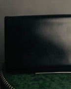 "Christian Dior" 70's-80's Glossy black flap shoulder bag