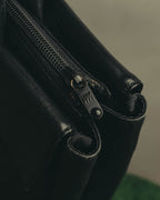 "iM MIYAKE DESIGN STUDIO" 80's-90's Glossy pebbled top handle briefcase
