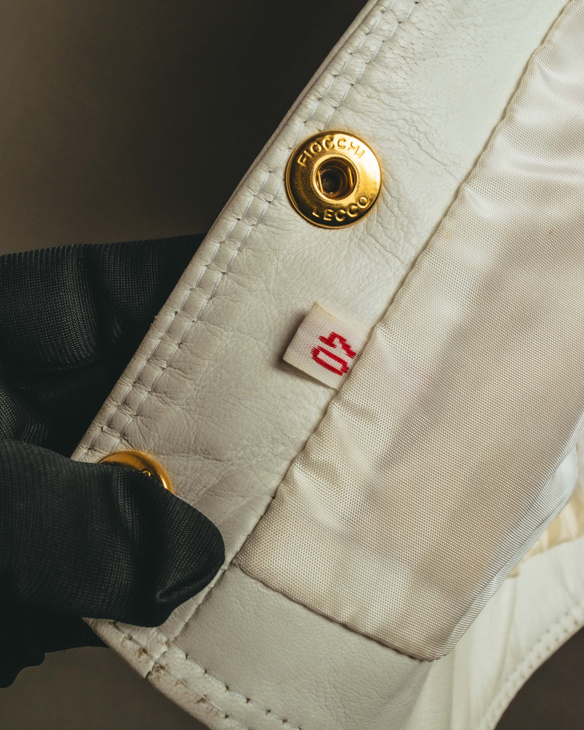 "CELINE" 70's Ivory leather vest