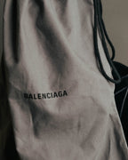 "BALENCIAGA" Sleek square toe leather derby shoes