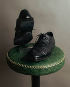 "BALENCIAGA" Sleek square toe leather derby shoes