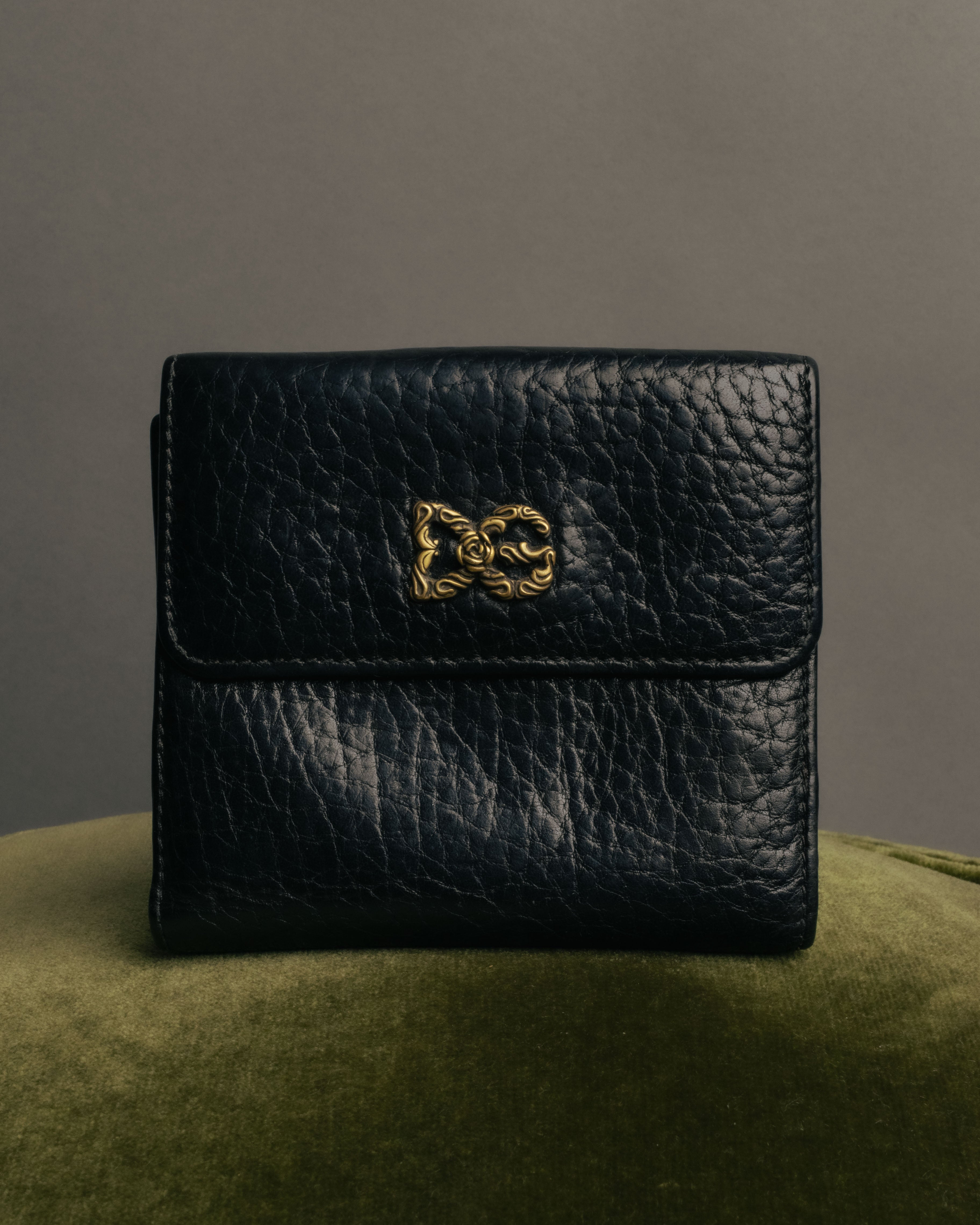 “DOLCE&GABBANA” 00’s-10’s rose DG leather wallet