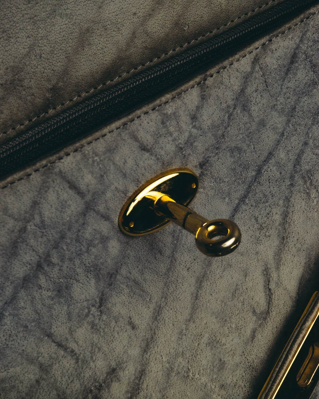 "KRISTAR CROCO" 70's-80's Exotic leather top handle handbag