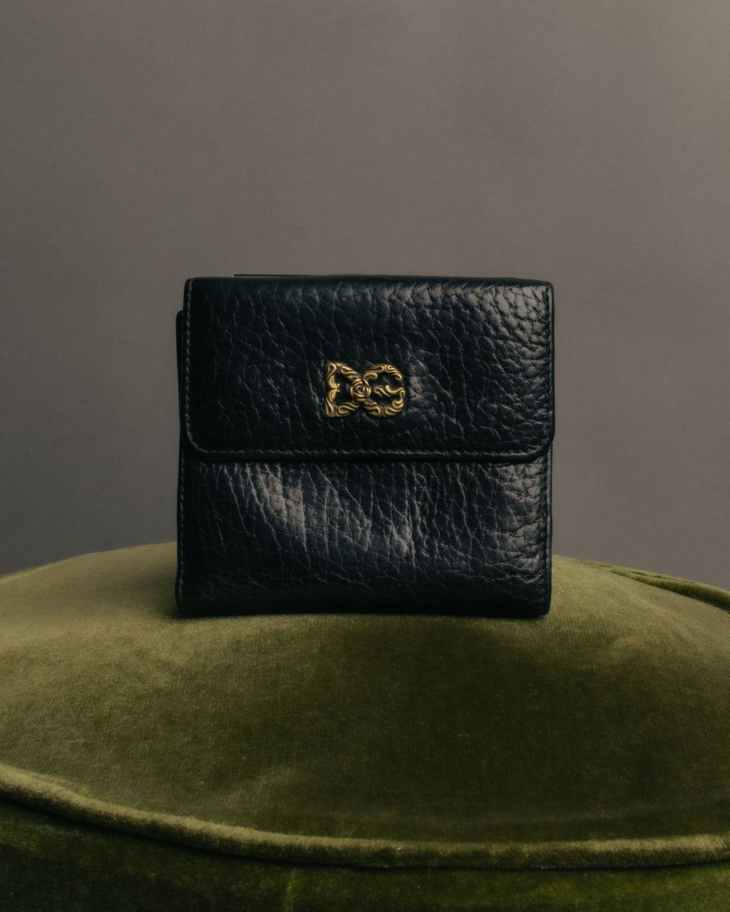 “DOLCE&GABBANA” 00’s-10’s rose DG leather wallet