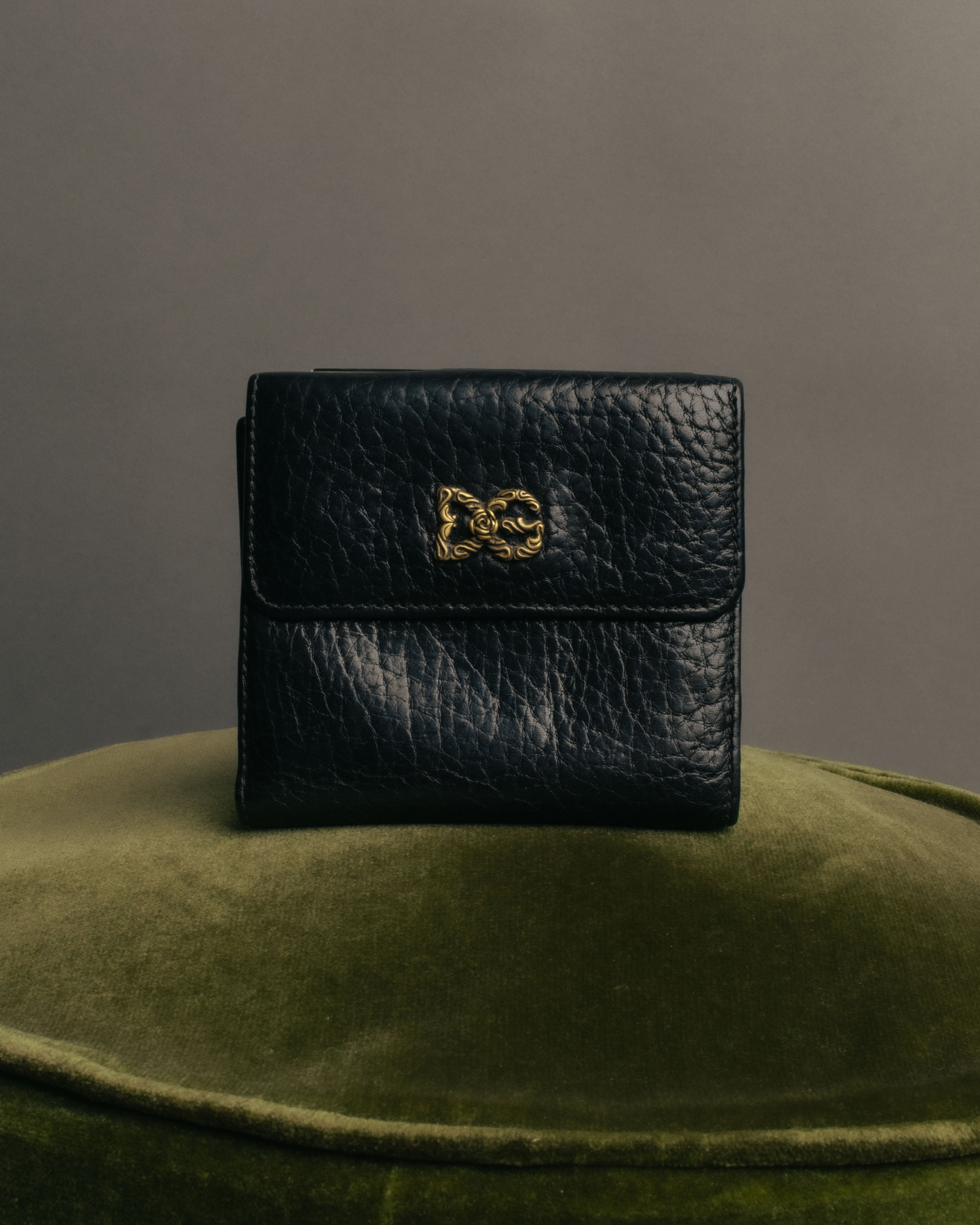 “DOLCE&GABBANA” 00’s-10’s rose DG leather wallet