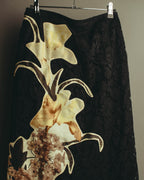 "VALENTINO" 2010's Romantic floral lace skirt