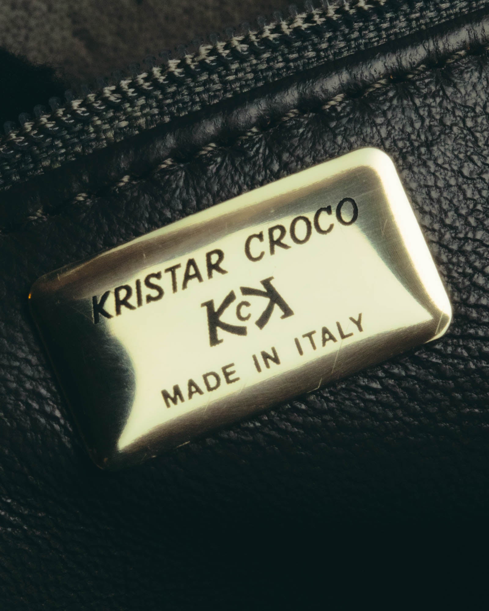 "KRISTAR CROCO" 70's-80's Exotic leather top handle handbag