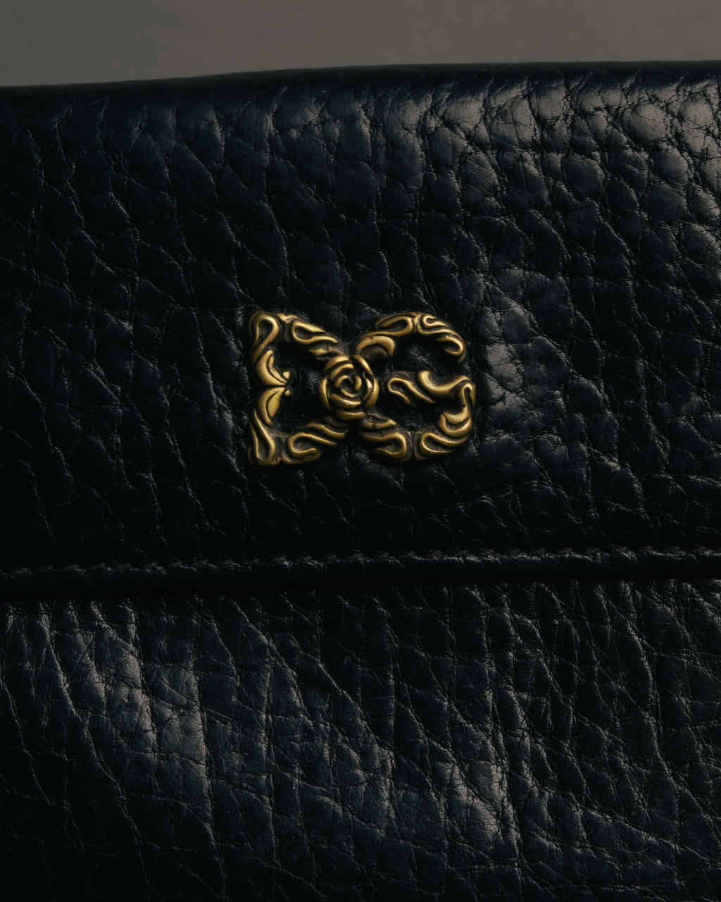 “DOLCE&GABBANA” 00’s-10’s rose DG leather wallet