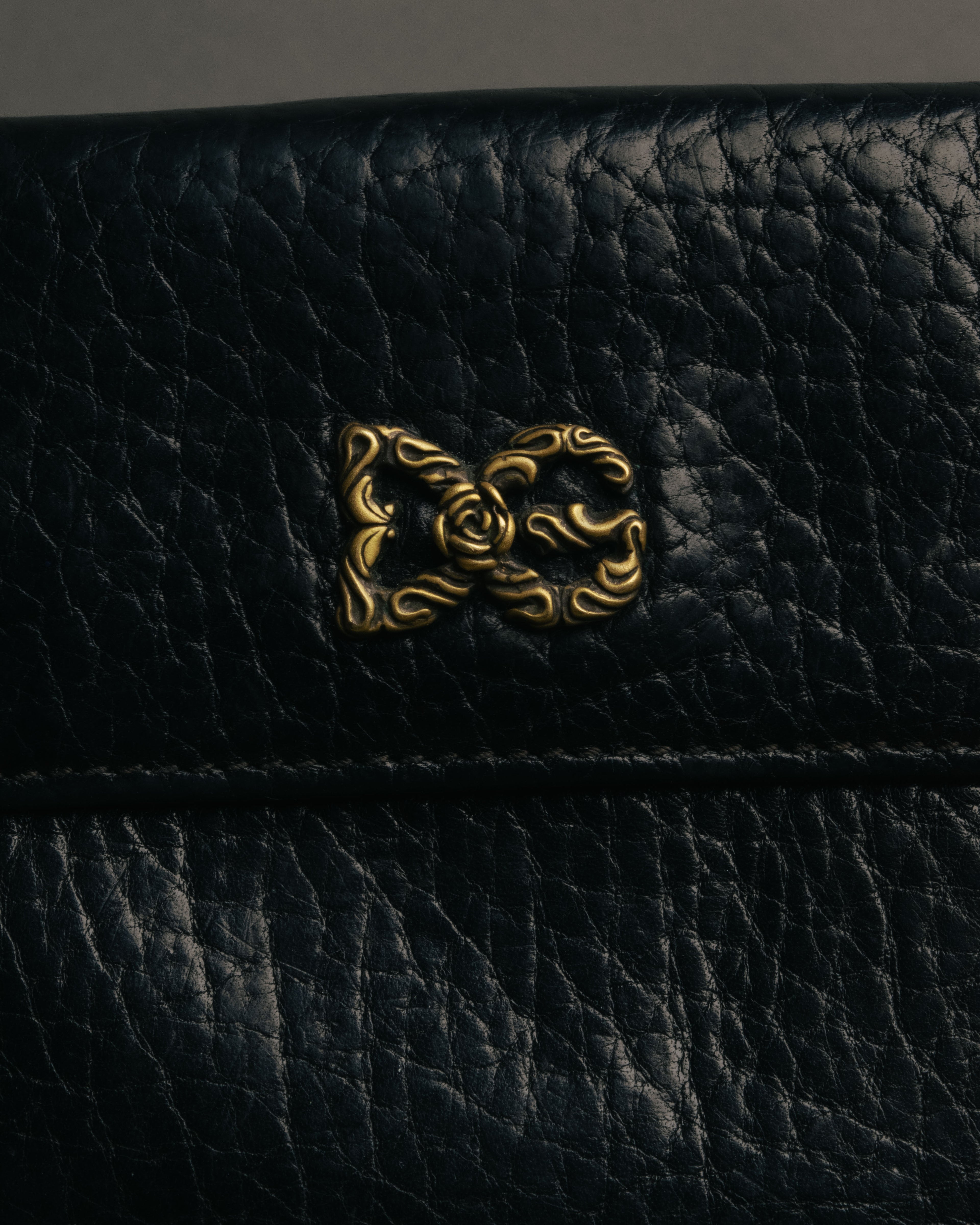 “DOLCE&GABBANA” 00’s-10’s rose DG leather wallet