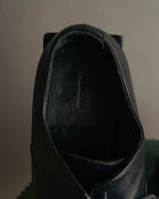 "BALENCIAGA" Sleek square toe leather derby shoes