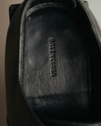 "BALENCIAGA" Sleek square toe leather derby shoes
