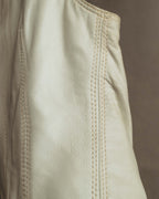 "CELINE" 70's Ivory leather vest