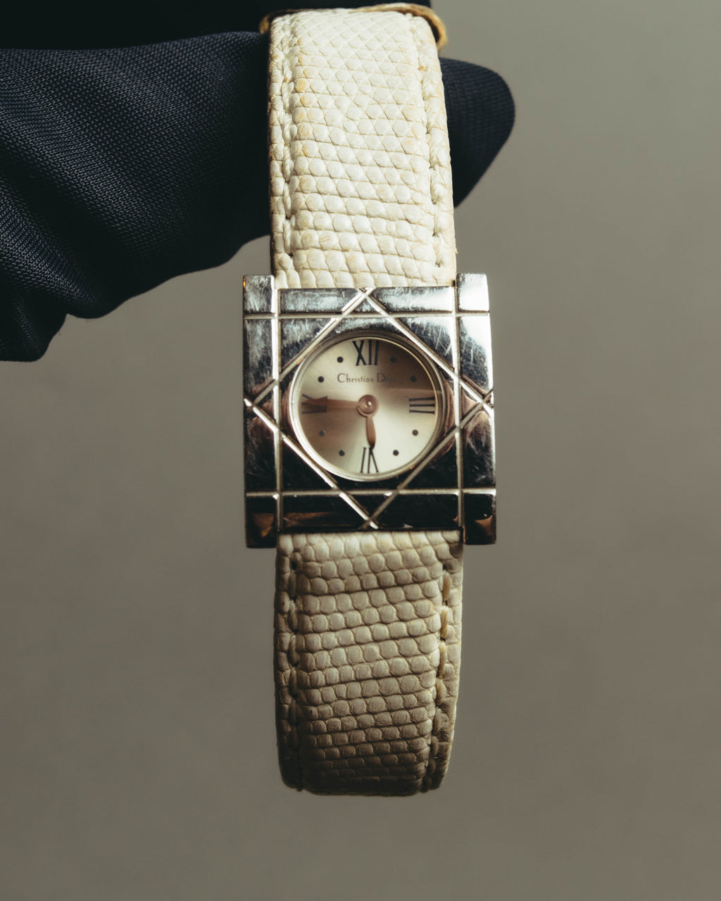 "Christian Dior" 90's-00's Elegant square dress watch