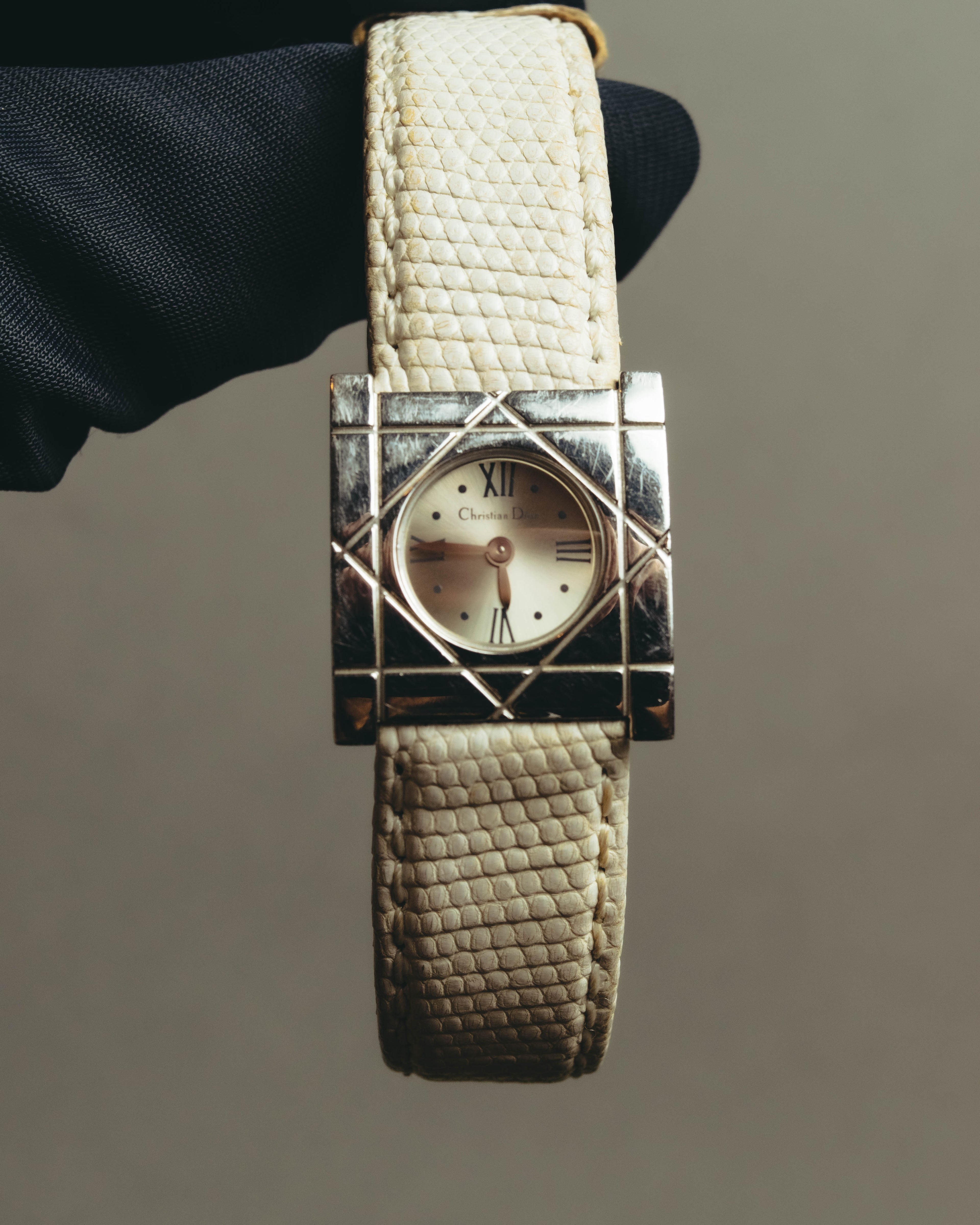 "Christian Dior" 90's-00's Elegant square dress watch
