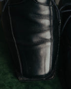 "BALENCIAGA" Sleek square toe leather derby shoes