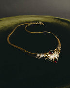 "NINA RICCI" 80's-90's Bold red stone necklace