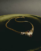 "NINA RICCI" 80's-90's Bold red stone necklace