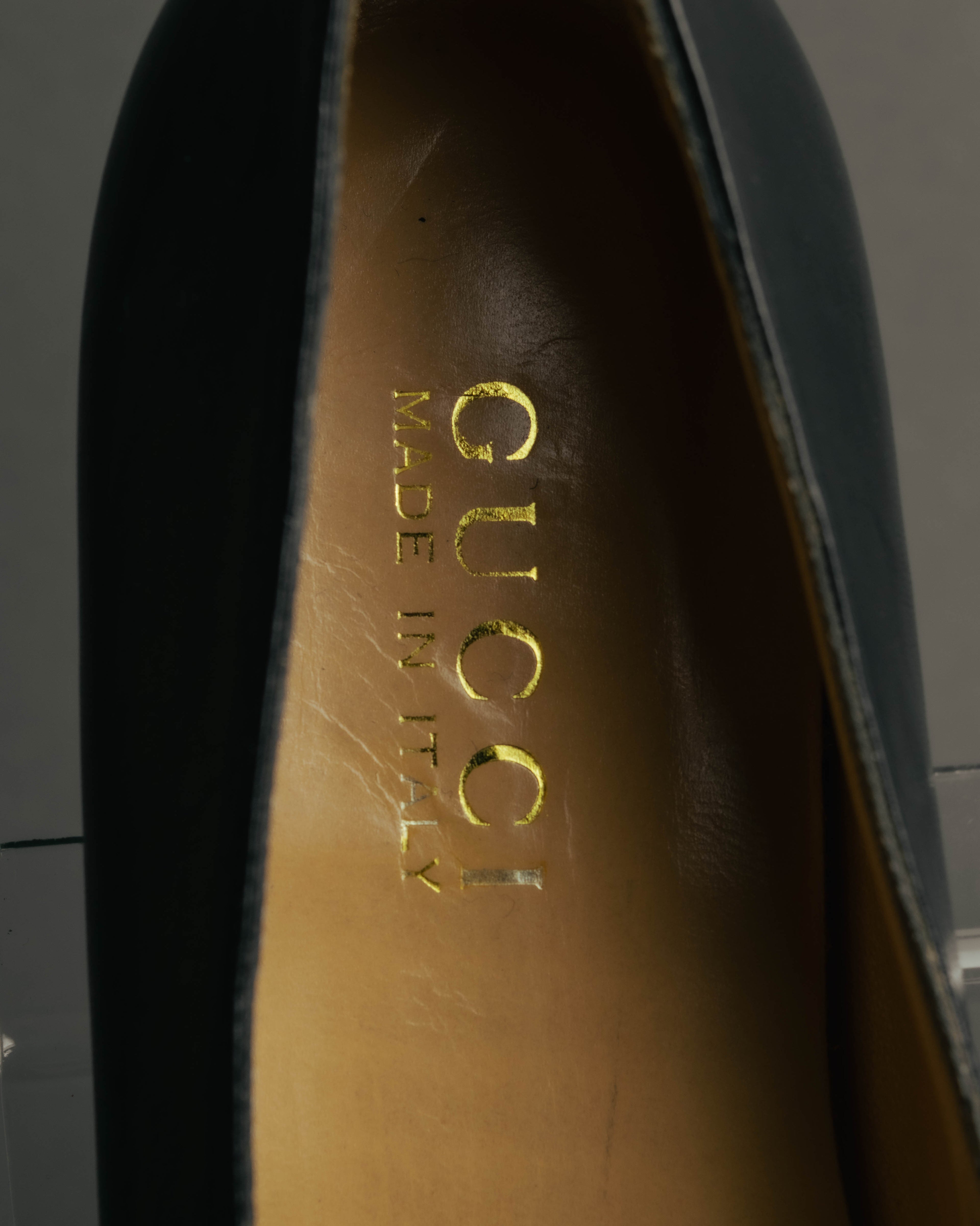 "GUCCI" 90's-00's Classic leather horsebit loafer pumps