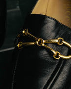 "GUCCI" 90's-00's Classic leather horsebit loafer pumps