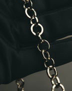 "Salvatore Ferragamo" 90's-00's Elegant gancini chain shoulder handbag