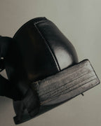 "BALENCIAGA" Sleek square toe leather derby shoes