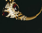 "NINA RICCI" 80's-90's Bold red stone necklace