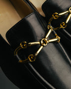 "GUCCI" 90's-00's Classic leather horsebit loafer pumps