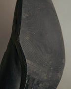 "BALENCIAGA" Sleek square toe leather derby shoes