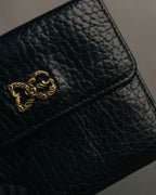 “DOLCE&GABBANA” 00’s-10’s rose DG leather wallet