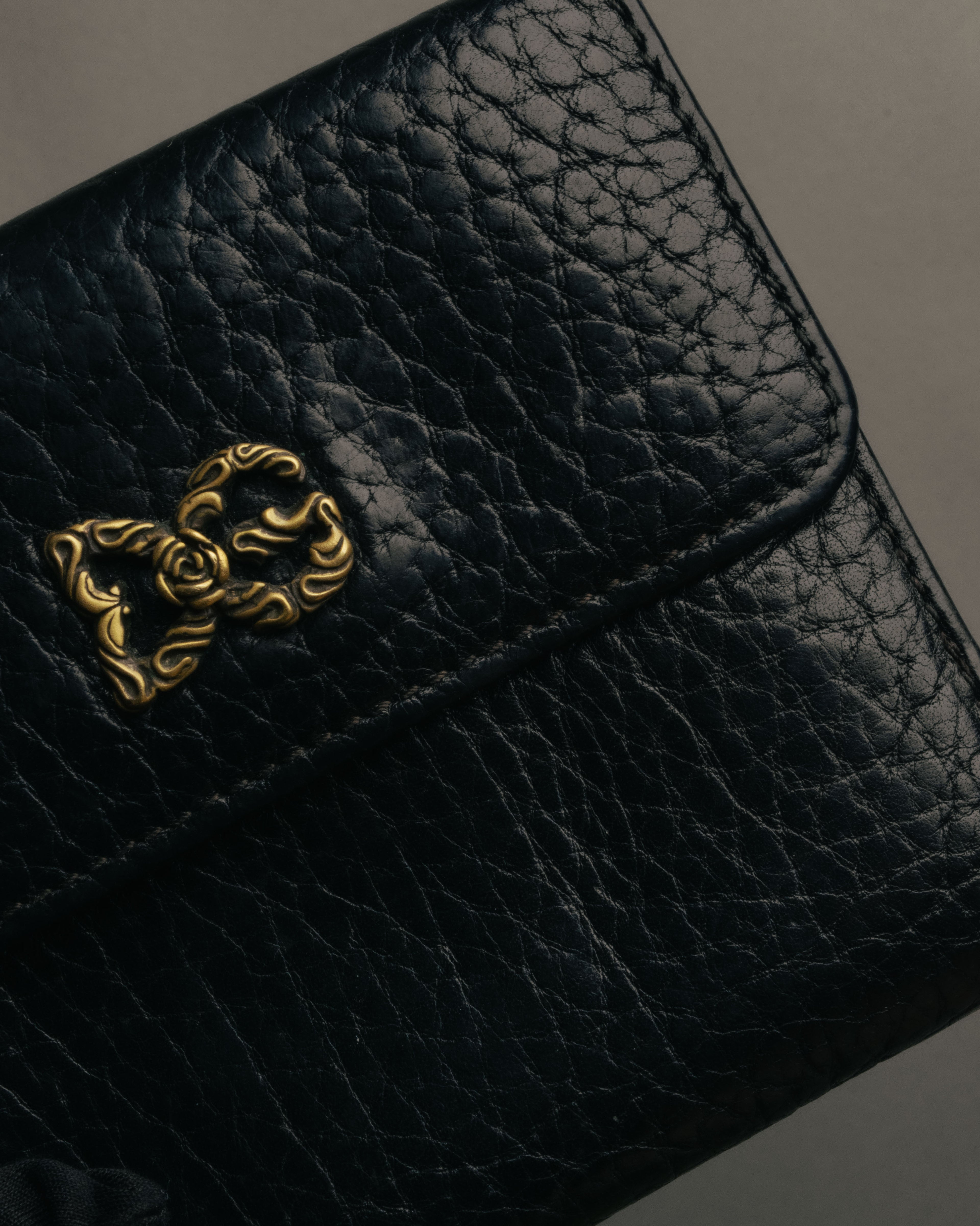 “DOLCE&GABBANA” 00’s-10’s rose DG leather wallet