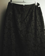 "VALENTINO" 2010's Romantic floral lace skirt