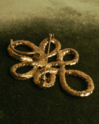 “Yves Saint Laurent” 90’s Gold rope motif flower brooch