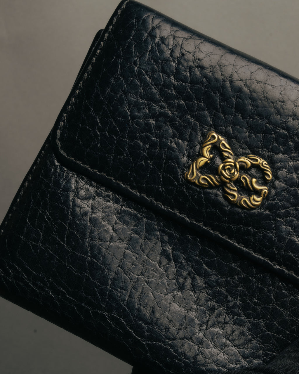 “DOLCE&GABBANA” 00’s-10’s rose DG leather wallet