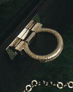 "Salvatore Ferragamo" 90's-00's Elegant gancini chain shoulder handbag