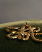 “Yves Saint Laurent” 90’s Gold rope motif flower brooch